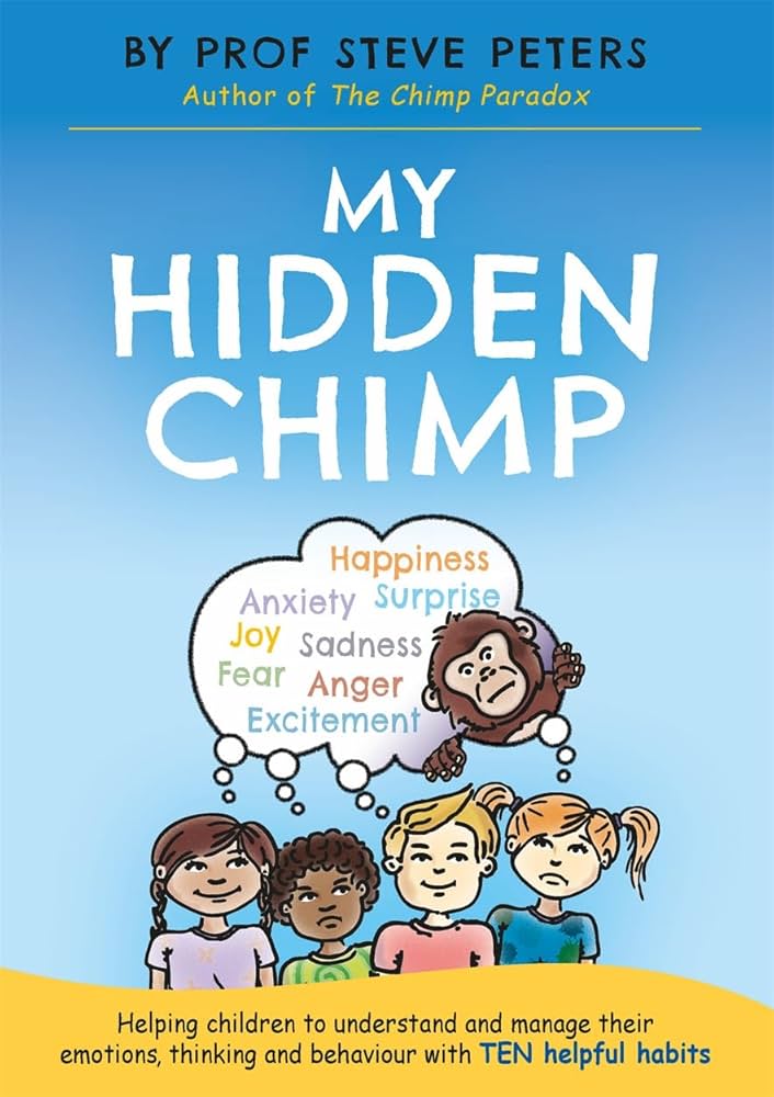 My Hidden Chimp’ is an educational book for children to work through with an adult or by themselves. The book offers parents, teachers and carers some ideas and thoughts on how to help children to develop healthy habits for life.
The science behind the habits is discussed in a practical way with exercises and activities. The neuroscience of the mind is simplified for children to understand and then use to their advantage.
ref: chimpmanagement.com