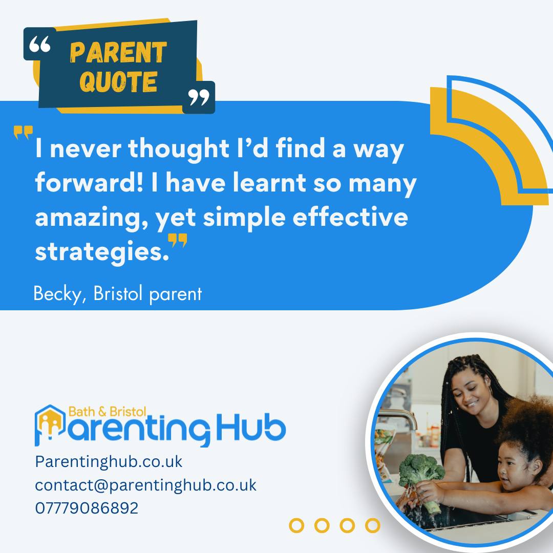 Let's be realistic - parenting isn't easy but it can and should be fun, enjoyable and feel good (most of the time).
A parenting course like Triple P or Time Out for Parents has the potential to turn things around for the positive.
Get in touch: https://parentinghub.co.uk